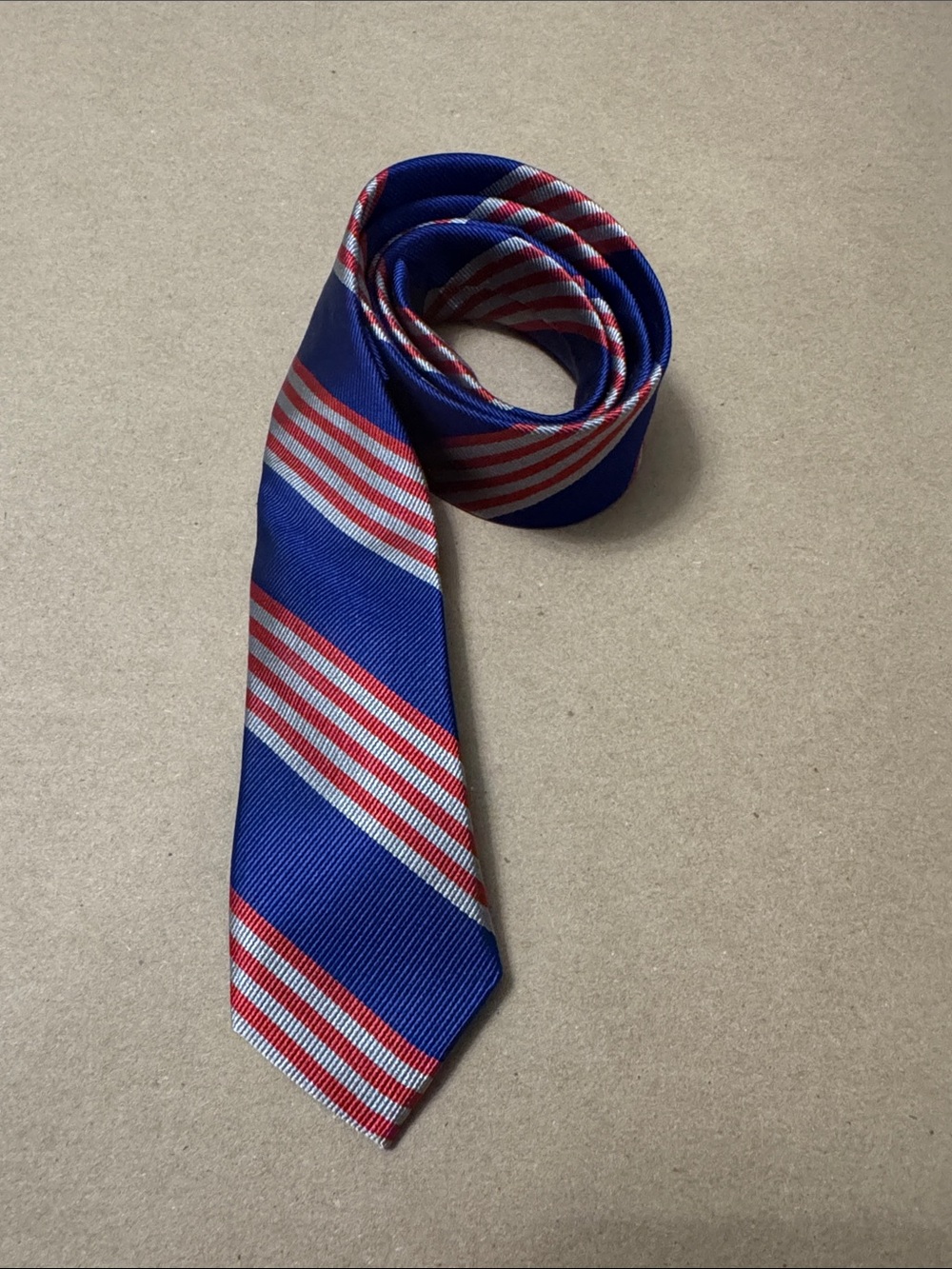 Crewcuts 100% Silk Classic Blue Stripe Youth Neck Tie NWT